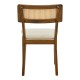 Καρέκλα Raffles pakoworld καρυδί rubberwood με pe rattan και εκρού ύφασμα 47x48x83.5εκ Καρέκλα Raffles pakoworld καρυδί rubberwood με pe rattan και εκρού ύφασμα 47x48x83.5εκ