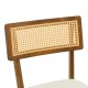 Καρέκλα Raffles pakoworld καρυδί rubberwood με pe rattan και εκρού ύφασμα 47x48x83.5εκ Καρέκλα Raffles pakoworld καρυδί rubberwood με pe rattan και εκρού ύφασμα 47x48x83.5εκ