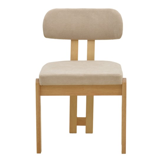 Καρέκλα Genoa pakoworld sonoma rubberwood και μπεζ ύφασμα 50x43x82εκ Καρέκλα Genoa pakoworld sonoma rubberwood και μπεζ ύφασμα 50x43x82εκ