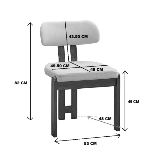 Καρέκλα Genoa pakoworld sonoma rubberwood και μπεζ ύφασμα 50x43x82εκ Καρέκλα Genoa pakoworld sonoma rubberwood και μπεζ ύφασμα 50x43x82εκ