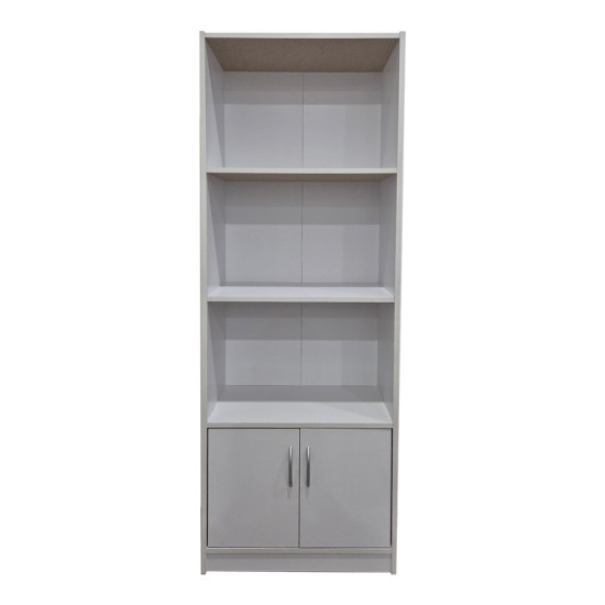 Βιβλιοθήκη Tekaro pakoworld σε λευκή απόχρωση 60x29x166εκ
