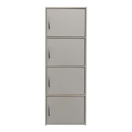 Ντουλάπι-στήλη Soline I pakoworld σε λευκή απόχρωση 40x34.5x120εκ