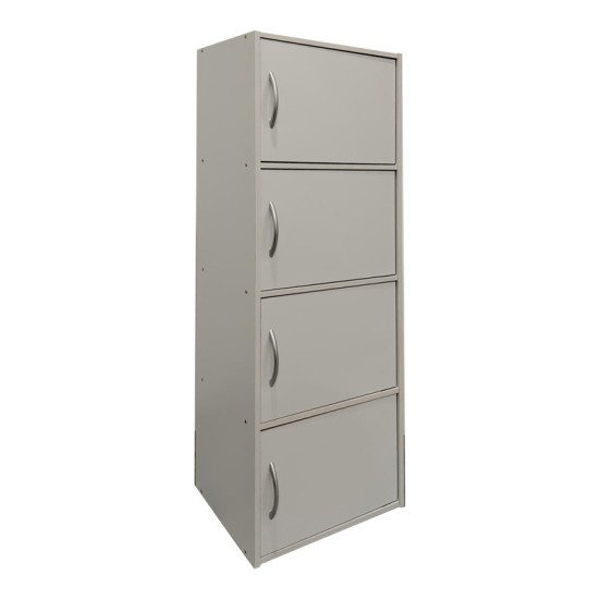 Ντουλάπι-στήλη Soline I pakoworld σε λευκή απόχρωση 40x34.5x120εκ