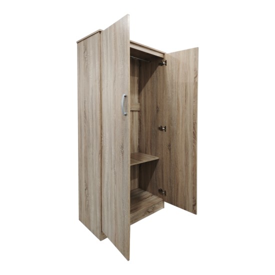 Ντουλάπα δίφυλλη Athos pakoworld σε Sonoma απόχρωση 80x42x180εκ Ντουλάπα δίφυλλη Athos pakoworld σε Sonoma απόχρωση 80x42x180εκ