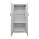 Ντουλάπα δίφυλλη Athos pakoworld σε λευκή απόχρωση 80x42x180εκ