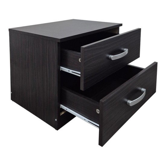 Κομοδίνο Athos pakoworld σε wenge απόχρωση 48x40x41.5εκ
