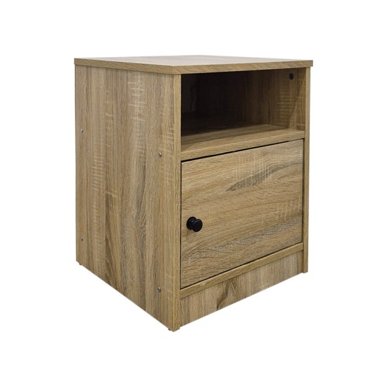 Κομοδίνο Lenea pakoworld sonoma 40x40x50εκ Κομοδίνο Lenea pakoworld sonoma 40x40x50εκ