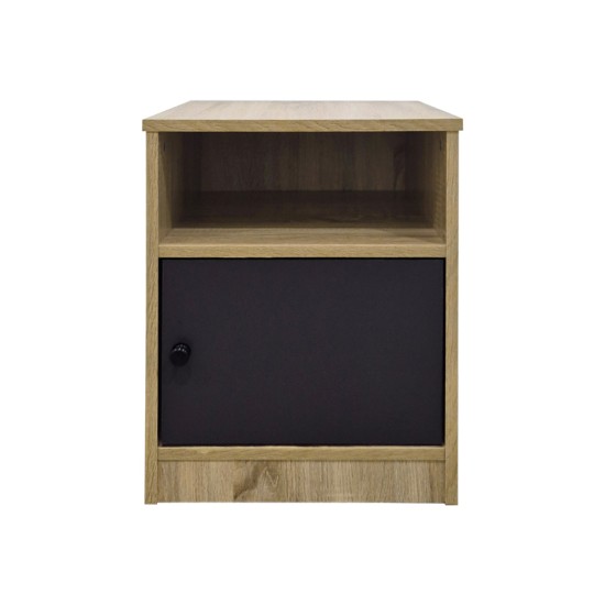 Κομοδίνο Lenea pakoworld sonoma-ανθρακί 40x40x50εκ Κομοδίνο Lenea pakoworld sonoma-ανθρακί 40x40x50εκ