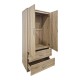 Ντουλάπα δίφυλλη με 2 συρτάρια Alvia pakoworld sonoma 80x51.5x180εκ Ντουλάπα δίφυλλη με 2 συρτάρια Alvia pakoworld sonoma 80x51.5x180εκ