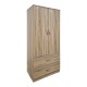 Ντουλάπα δίφυλλη με 2 συρτάρια Alvia pakoworld sonoma 80x51.5x180εκ Ντουλάπα δίφυλλη με 2 συρτάρια Alvia pakoworld sonoma 80x51.5x180εκ