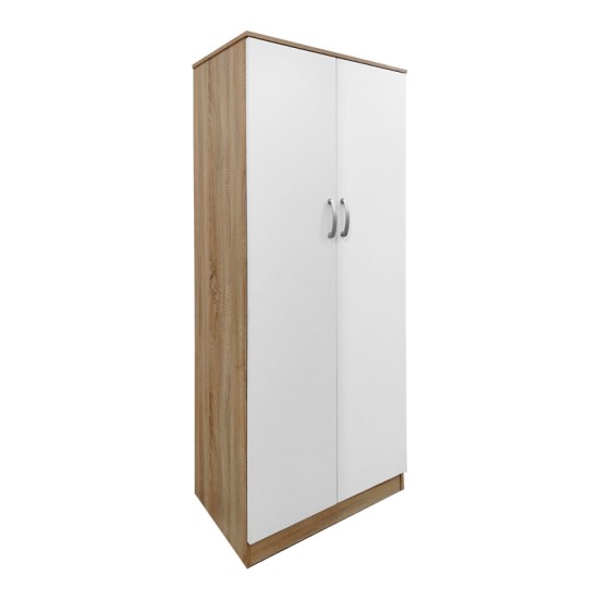 Ντουλάπα τετράφυλλη Athos Ι pakoworld sonoma-λευκό 160x42x180εκ Ντουλάπα τετράφυλλη Athos Ι pakoworld sonoma-λευκό 160x42x180εκ