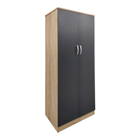 Ντουλάπα εξάφυλλη Athos ΙΙ pakoworld sonoma-ανθρακί 240x42x180εκ Ντουλάπα εξάφυλλη Athos ΙΙ pakoworld sonoma-ανθρακί 240x42x180εκ
