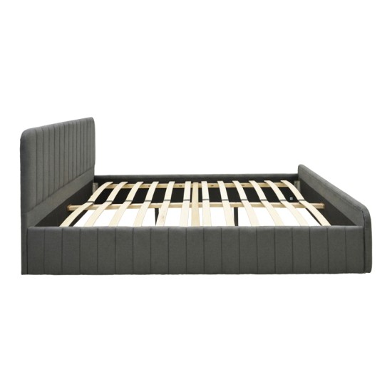 Κρεβάτι διπλό Myrelia pakoworld ανθρακί ύφασμα 160x200εκ Κρεβάτι διπλό Myrelia pakoworld ανθρακί ύφασμα 160x200εκ