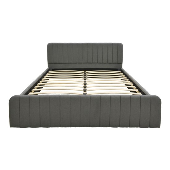 Κρεβάτι διπλό Myrelia pakoworld ανθρακί ύφασμα 160x200εκ Κρεβάτι διπλό Myrelia pakoworld ανθρακί ύφασμα 160x200εκ