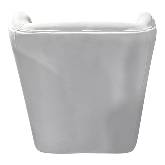 Πολυθρόνα Regalo pakoworld βελούδο σε λευκή απόχρωση 75x88x85εκ Πολυθρόνα Regalo pakoworld βελούδο σε λευκή απόχρωση 75x88x85εκ