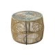 Τραπέζι Adela pakoworld pe wicker-γυαλί σε φυσική απόχρωση Φ47x38εκ Τραπέζι Adela pakoworld pe wicker-γυαλί σε φυσική απόχρωση Φ47x38εκ