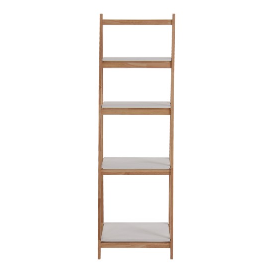 Ραφιέρα δαπέδου Benwen pakoworld πτυσσόμενη rubberwood-mdf σε λευκή-φυσική απόχρωση 42x34.5x140εκ Ραφιέρα δαπέδου Benwen pakoworld πτυσσόμενη rubberwood-mdf σε λευκή-φυσική απόχρωση 42x34.5x140εκ