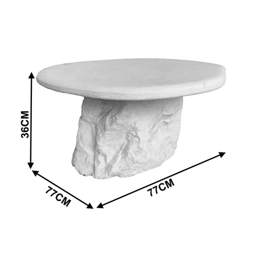 Τραπέζι σαλονιού Zinol pakoworld mdf-polyresin λευκό Φ80x36εκ Τραπέζι σαλονιού Zinol pakoworld mdf-polyresin λευκό Φ80x36εκ