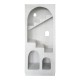 Βιβλιοθήκη-ραφιέρα Boolten pakoworld mdf λευκό 80x38x190εκ