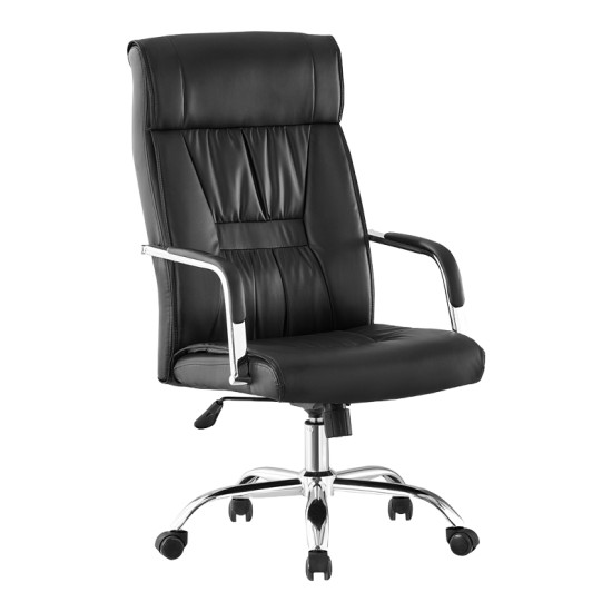 Καρέκλα γραφείου διευθυντή Biani pakoworld pu μαύρο 56x70x107-115εκ Καρέκλα γραφείου διευθυντή Biani pakoworld pu μαύρο 56x70x107-115εκ
