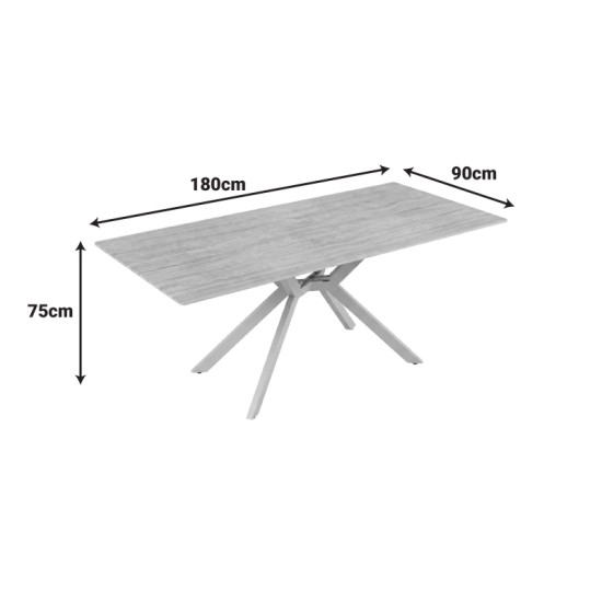 Τραπέζι Olven pakoworld sintered stone σε όψη τραβερτίνας 180x90x75εκ Τραπέζι Olven pakoworld sintered stone σε όψη τραβερτίνας 180x90x75εκ