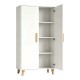 Ντουλάπι Tamera pakoworld λευκό με φυσική απόχρωση MDF 60x30x120εκ Ντουλάπι Tamera pakoworld λευκό με φυσική απόχρωση MDF 60x30x120εκ