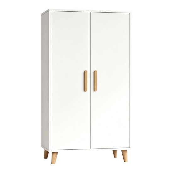 Ντουλάπι Tamera pakoworld λευκό με φυσική απόχρωση MDF 60x30x120εκ Ντουλάπι Tamera pakoworld λευκό με φυσική απόχρωση MDF 60x30x120εκ