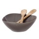 Cryspo Trio Σαλατιέρα Τριγωνική & Σετ Σαλάτας Bamboo 29 εκ. Beigegrey 26.000.933 Cryspo Trio Σαλατιέρα Τριγωνική & Σετ Σαλάτας Bamboo 29 εκ. Beigegrey 26.000.933